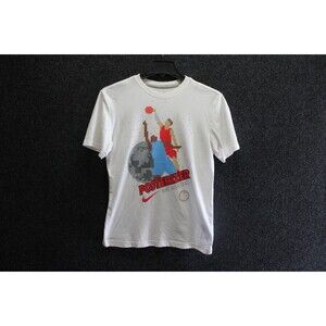 Nike Basketball Dri Fit POSTERIZER Graphic Tee T-Shirt White Mens Medium